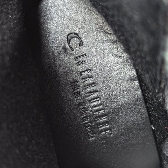 La Canadienne Women Tahlia Black Leather Dressy Office Heel Boots size 10 - Picture 8 of 11